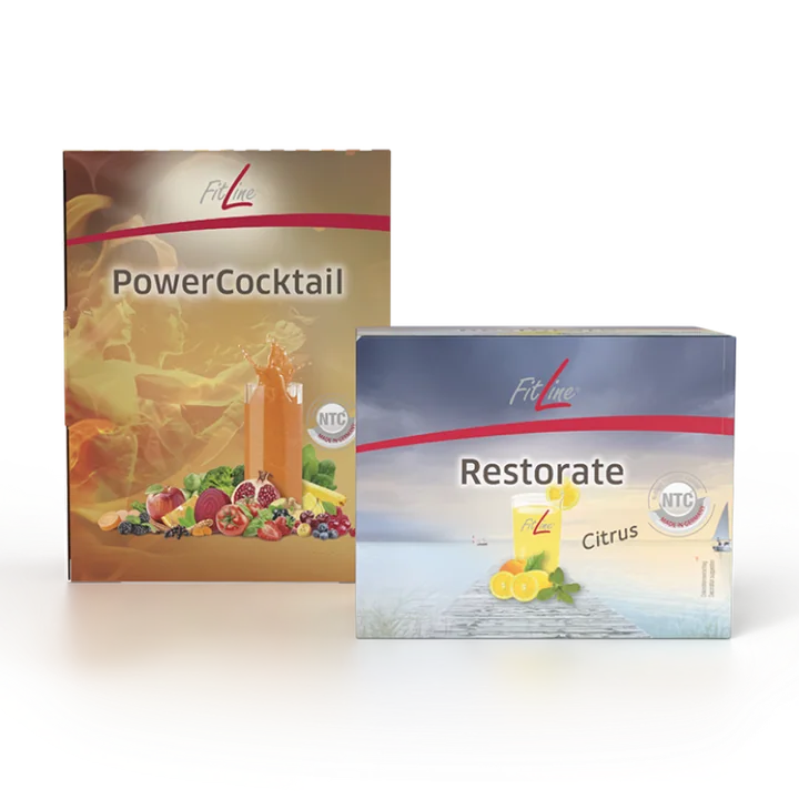 FitLine Optimal-Set with PowerCocktail and Restorate Citrus